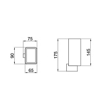 Webert Living Стакан для зубных щеток подвесной, керамический, цвет: черный LV500301560