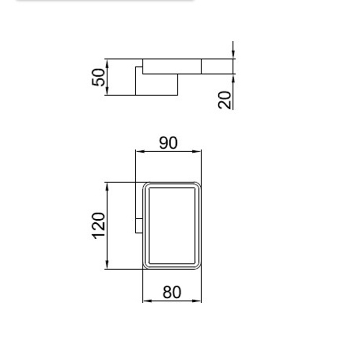 Webert Living Мыльница с керамической чашей, настенная, цвет: никель LV500101345
