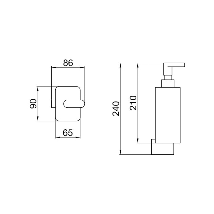 Webert Living Дозатор для жидкого мыла подвесной, керамическая колба, цвет: хром LV500201015