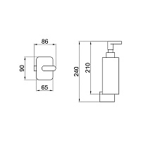 Webert Living Дозатор для жидкого мыла подвесной, керамическая колба, цвет: хром LV500201015