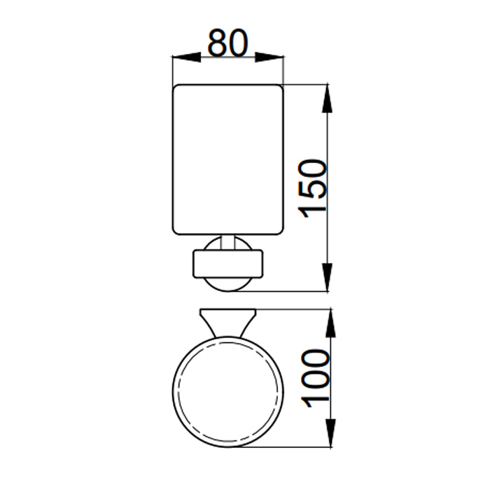Webert Opera Стакан подвесной, цвет: хром OA500301015