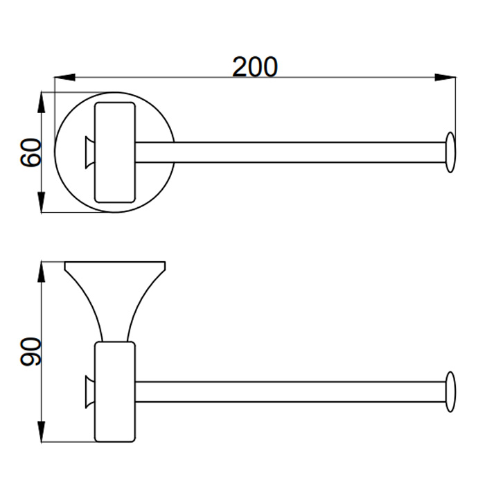 Webert Opera Держатель для туалетной бумаги, цвет: черный матовый OA500801560