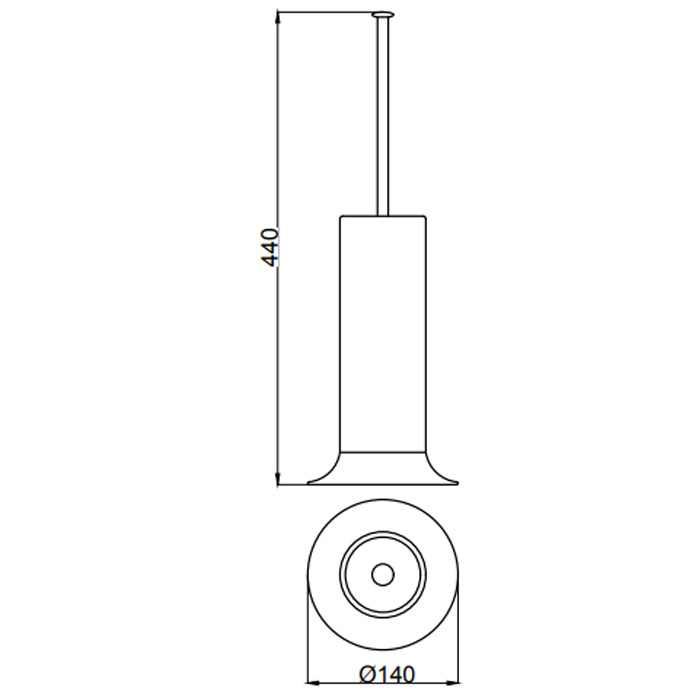 Webert Opera Ершик для унитаза напольный с керамической колбой, цвет: розовое золото OA501302980