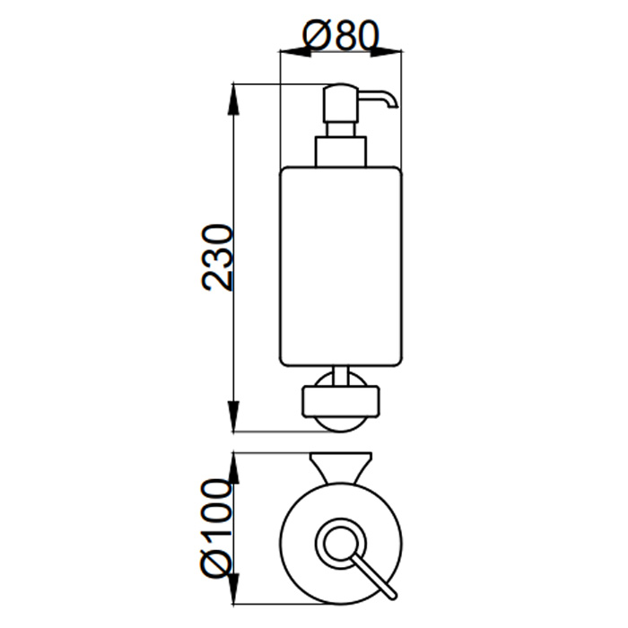 Webert Opera Дозатор для жидкого мыла подвесной, цвет: хром OA500201015