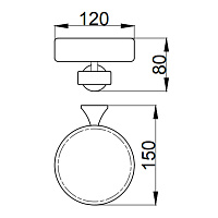 Webert Opera Мыльница подвесная, цвет: золото OA500101010
