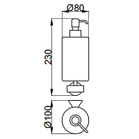 Webert Opera Дозатор для жидкого мыла, подвесной, керамическая колба, цвет: бронза OA500201065