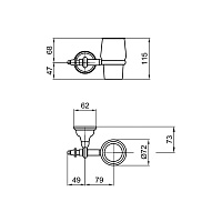 Webert Ottocento Стакан с держателем, цвет: бронза AM500301065