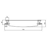 Webert Ottocento Стеклянная полка, цвет: бронза AM500701065