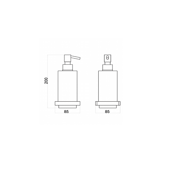 Webert Pegaso Дозатор для жидкого мыла, подвесной, цвет: хром PE500201015