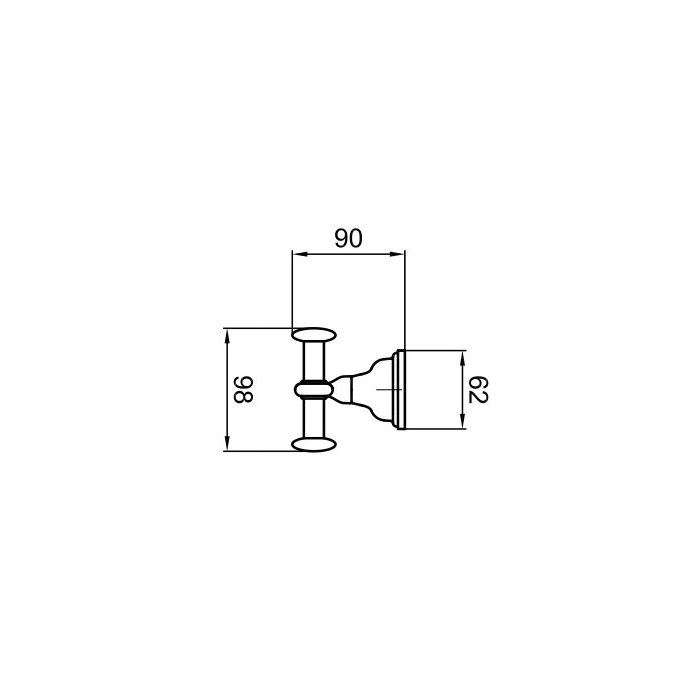 Webert Ottocento Крючок для полотенец, цвет: хром AM500401015