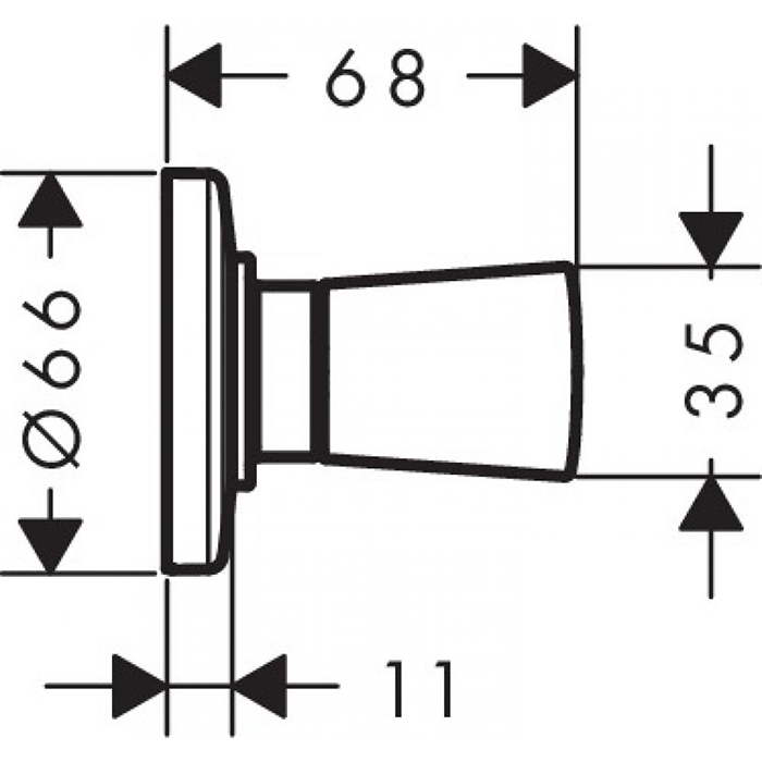 Hansgrohe Logis Запорный вентиль встраиваемый, наружная часть, цвет: хром 71970000