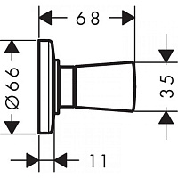 Hansgrohe Logis Запорный вентиль встраиваемый, наружная часть, цвет: хром 71970000