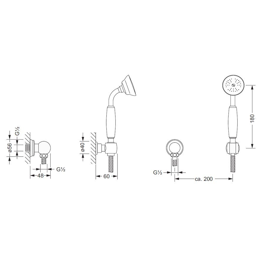 Jorger Delphi Душевой комплект, цвет: золото 109.13.200.020