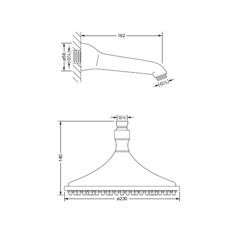 Jorger Delphi Душевая головка, цвет: золото 649.13.615.020