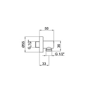 Webert Aria Шланговое подключение, 1/2, цвет: черный матовый AC0344560