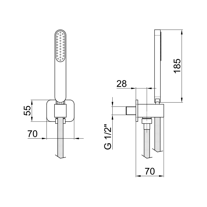Webert Aria Душевой гарнитур, цвет: черный матовый AC0847560
