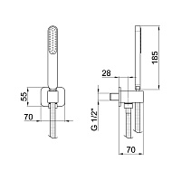 Webert Aria Душевой гарнитур, цвет: черный матовый AC0847560
