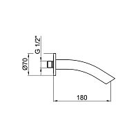 Webert Aria Излив для смесителя, цвет: хром AC0869015