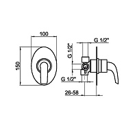 Webert Aria Переключатель потоков, цвет: хром AC0680015