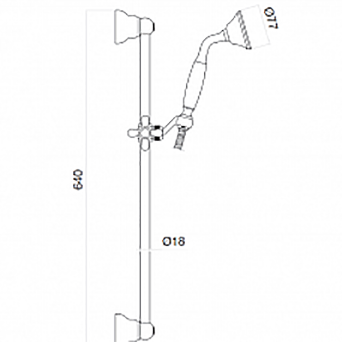 Webert Armony Душевой гарнитур настенного монтажа, цвет: хром AC0385015
