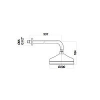 Webert Armony Верхний душ Ø20 см, настенный, цвет: золото AC0015010