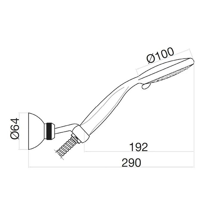 Webert Comfort Душевой гарнитур, настенный, цвет: хром AC0489015