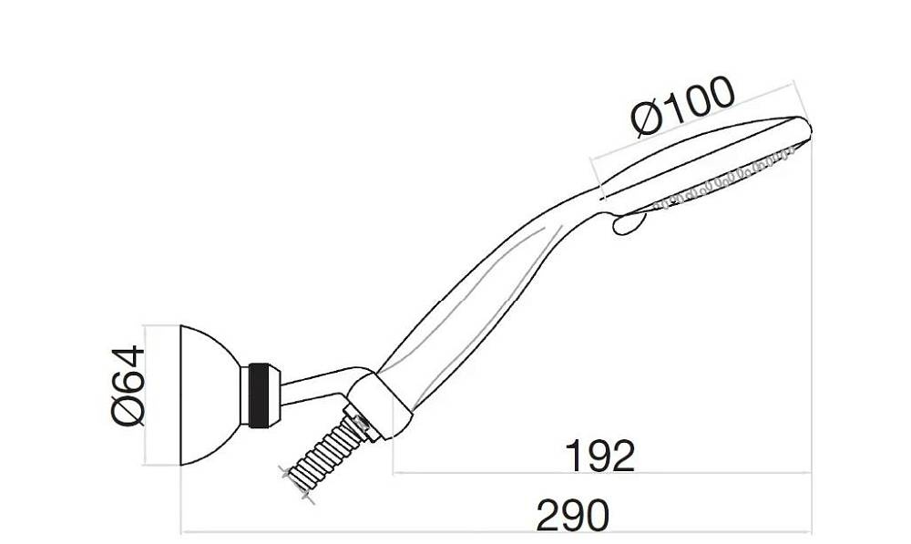 Webert Comfort Душевой гарнитур, настенный, цвет: белый матовый AC0489740