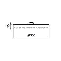Webert Comfort Верхний душ Ø30 см, цвет: хром AC1010015PVC