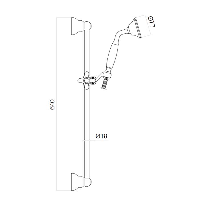 Webert Comfort Душевой гарнитур, настенный, цвет: бронза AC0385065