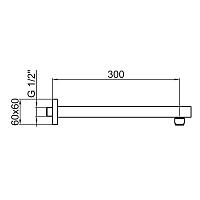 Webert Comfort Кронштейн для верхнего душа, цвет: черный матовый AC1025560