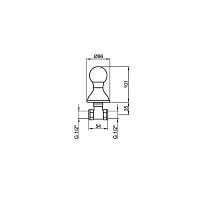 Webert Karenina Вентиль запорный, цвет: хром/кристалл Swarovski KA690101015