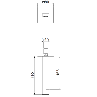 Webert Pegaso Излив настенный для душа, цвет: черный матовый AC0327560