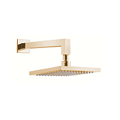 Webert Pegaso Верхний душ квадратный 20х20 см, с кронштейном, цвет: матовое золото AC0840794