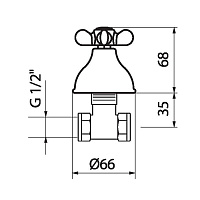 Webert Ottocento Вентиль запорный, цвет: золото OT690101010