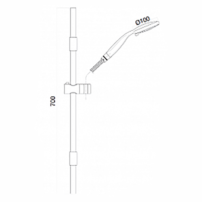 Webert Sax Evolution Душевой гарнитур, с штангой, цвет: хром AC0589015
