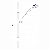 Webert Sax Evolution Душевой гарнитур, с штангой, цвет: хром AC0589015