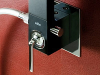 Webert Wolo Душевая стойка с верхним душем, цвет: черный матовый/хром WO660302564