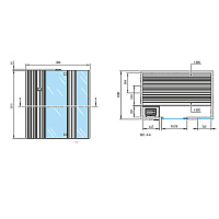 Effegibi Auki Сауна 128x126xh201 см, цвет ель SA 50 30 0001