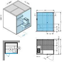 Effegibi BodyLove S Сауна 200x176xh220 см, BL 20 10 0004