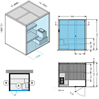 Effegibi BodyLove S Сауна 200x176xh220 см, BL 20 10 0006