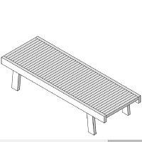 Effegibi Лежак Дерево, 184x65xh38 см, Хемлок AR 20 15 0030
