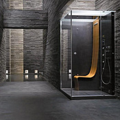 Jacuzzi Omega Душевая кабина, 120х100хh225 см, угловая DX, цвет черный/хром 9547-12219 Dx