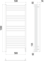 Terminus Ватикан Полотенцесушитель электрический 53x130h, цвет без покрытия 4670078526212