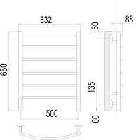 Terminus Классик Полотенцесушитель электрический 53,2x65h, цвет без покрытия 4670078531339