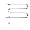 Terminus М-образный Полотенцесушитель электрический 60x35h, цвет без покрытия 4620768883927