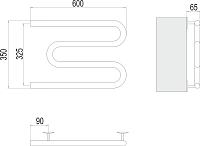 Terminus М-образный Полотенцесушитель электрический 60x35h, цвет без покрытия 4620768883927