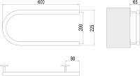 Terminus П-образный Полотенцесушитель электрический 60x22,5h, цвет без покрытия 4620768883941
