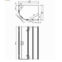 Burlington Britton Душевое ограждение 90х90 см, угловое, цвет: хром глянцевый C23