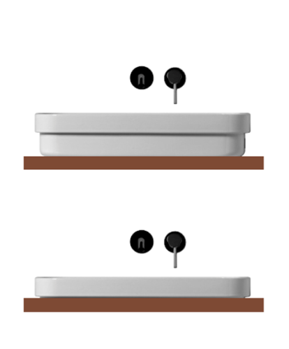 Kerasan Tribeca Раковина встраиваемая сверху/накладная 60х38 см, цвет: Nero matt 514331