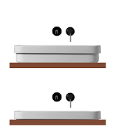 Kerasan Tribeca Раковина встраиваемая сверху/накладная 60х38 см, цвет: Nero matt 514331